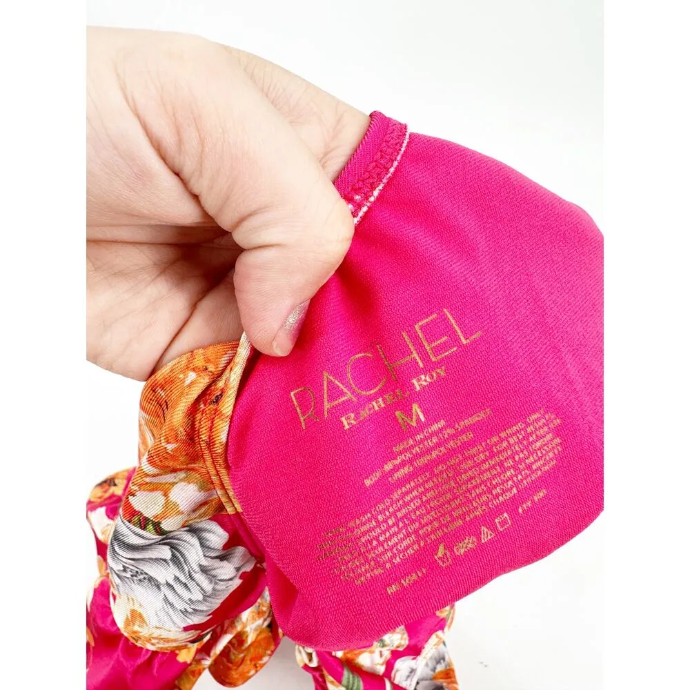 RACHEL ROY One Shoulder Floral Ruched Cut Out One Piece Swimsuit - Image 5