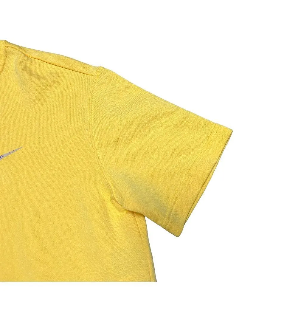 Nike Icon Clash semi cropped graphic top topaz yellow drawstring waist XS - Image 7