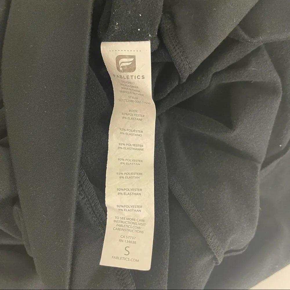 FABLETICS Liora Black Tunic Dress Long Sleeve Mock Neck with Bungee Cord Small - Image 12