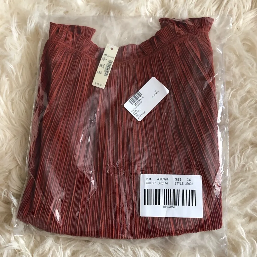 Madewell Nicole pleated tank top - brown - Image 4