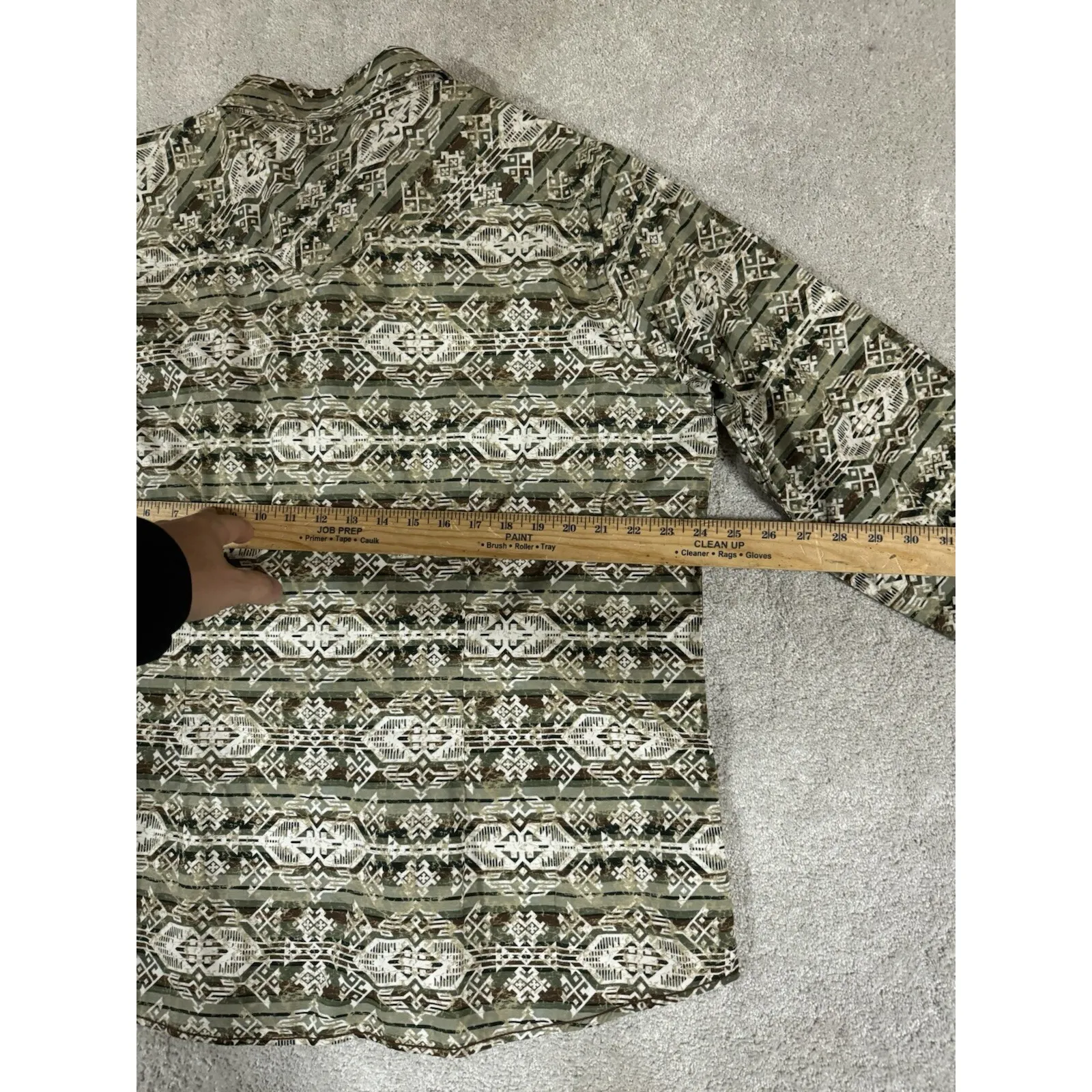PANHANDLE‎ Rough Stock Womens Geometric Aztec Embellished Pearl Snap Shirt XXL Size undefined - Image 7