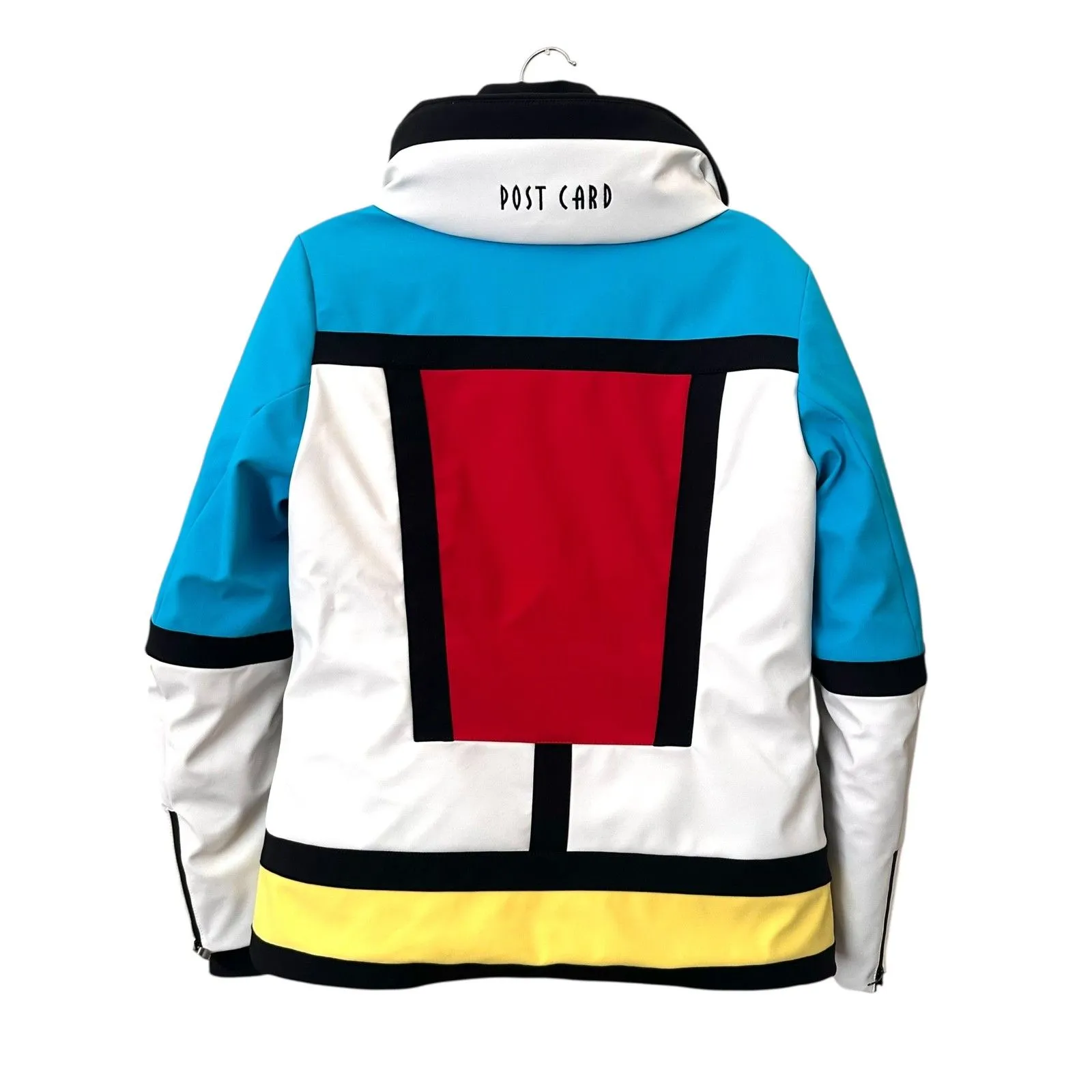POST CARD‎ Ismail Colorblock Ski Jacket Sz 46 (US 10) White - Image 3