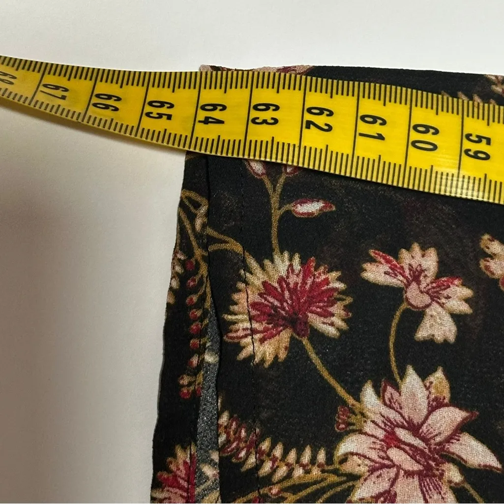 Floral Black Sheer Women's Varsity Jacket Size 2X - Image 4