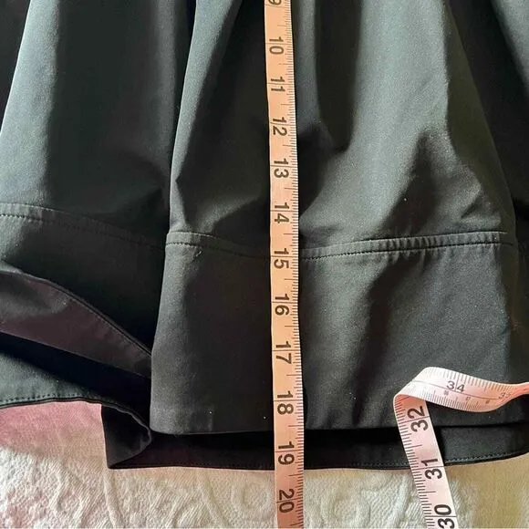 Diane Von Furstenburg DVF Barren Poplin Black‎ Pleated Mini Skirt 2 Nylon Blend - Image 4