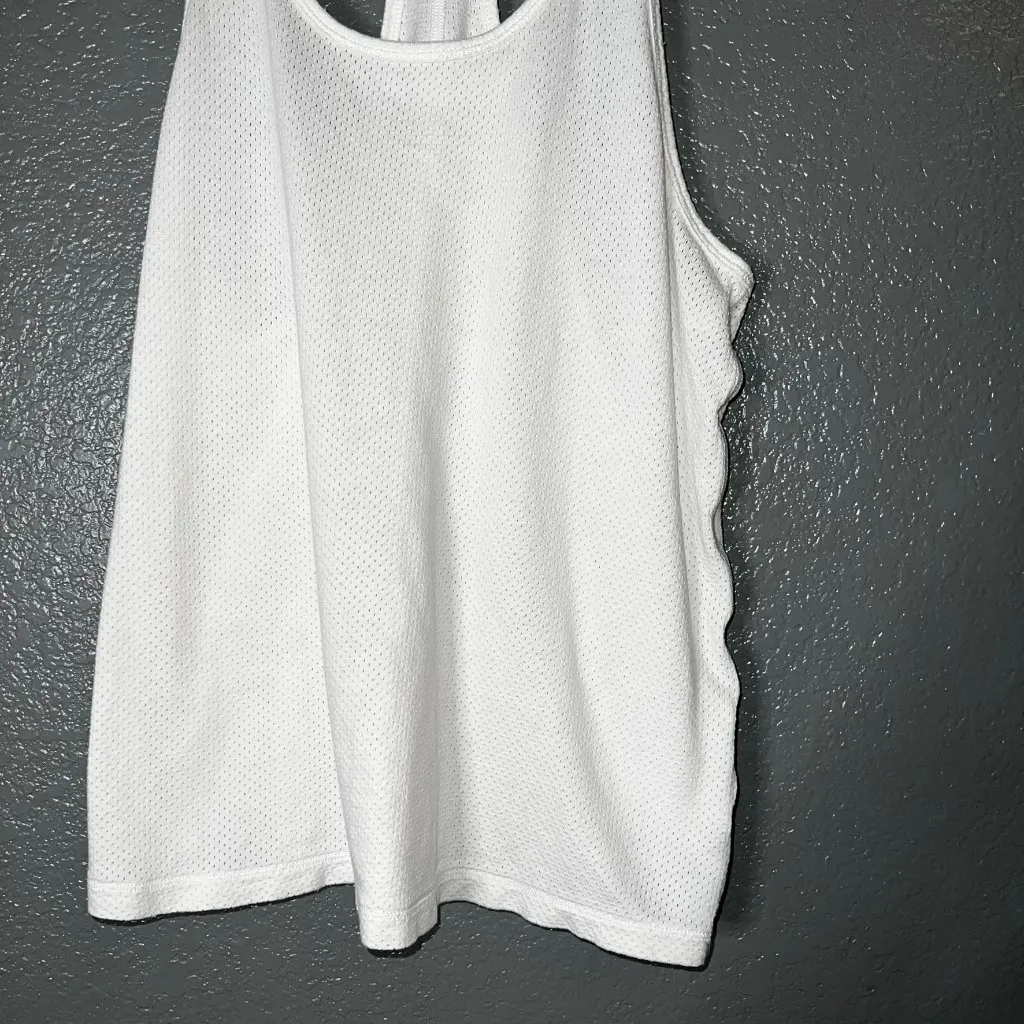 Lorna Jane White Mesh Racerback Tank Top Size L Women’s Activewear Yoga Gym - Image 4