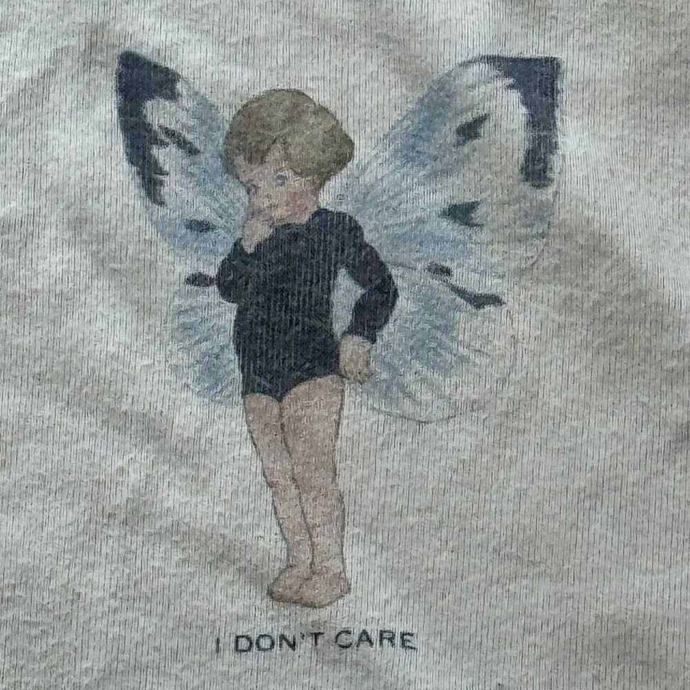 John Galt I Don’t Care Angel Baby Tee Shirt Women’s One Size - Image 2