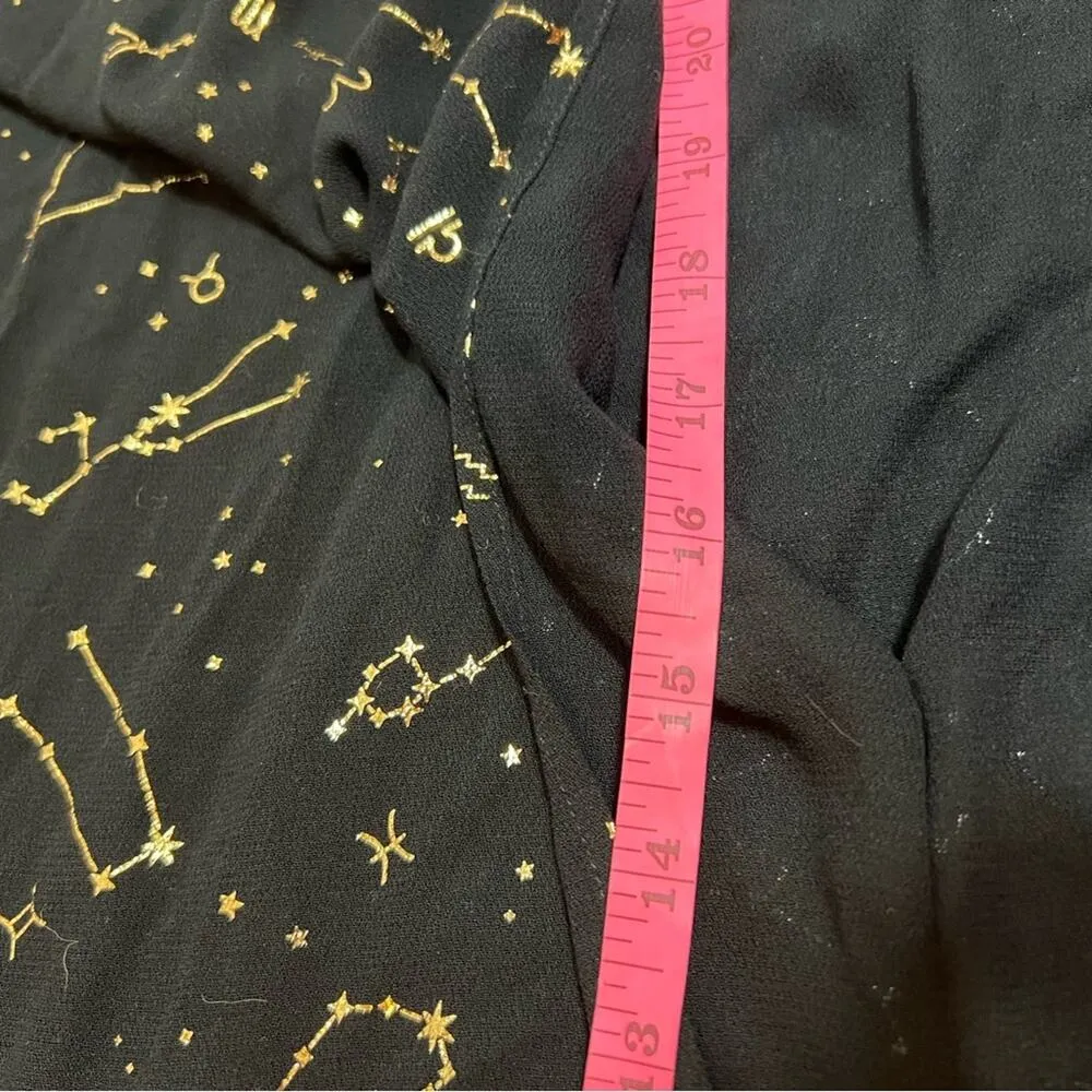 NWT SUNSHINE 79 Graphic Resort Shirt swim cover up zodiac Sz L/XL Black - Image 8