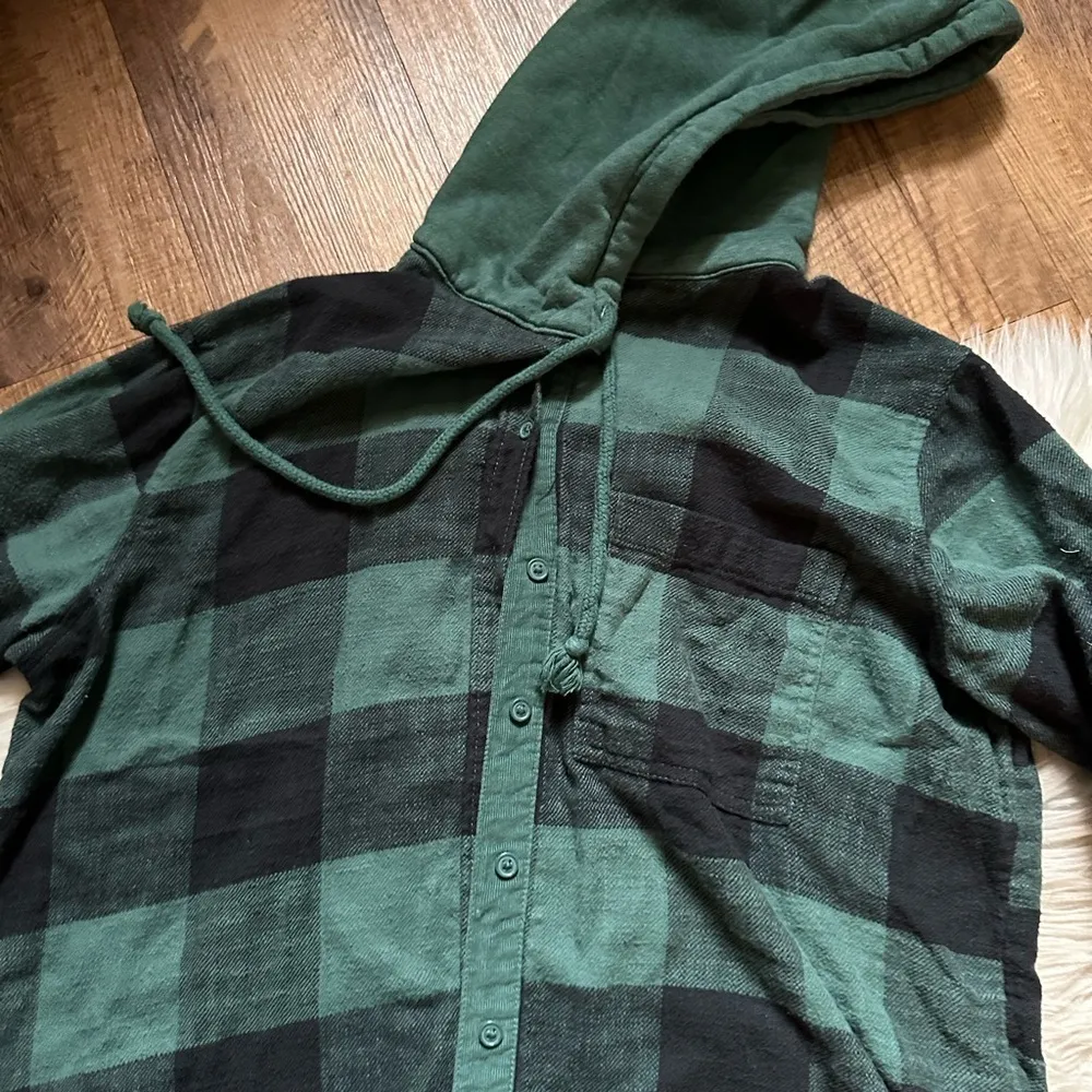 AMERICAN EAGLE Cozy Cabin Oversized Hoodie Flannel - Image 3