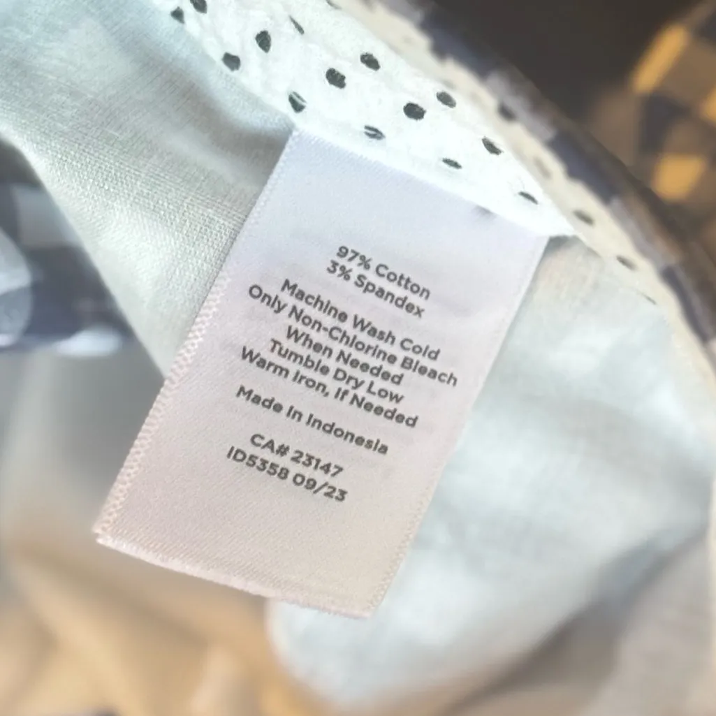 Talbots Black and White Gingham Ankle Pants - Image 7