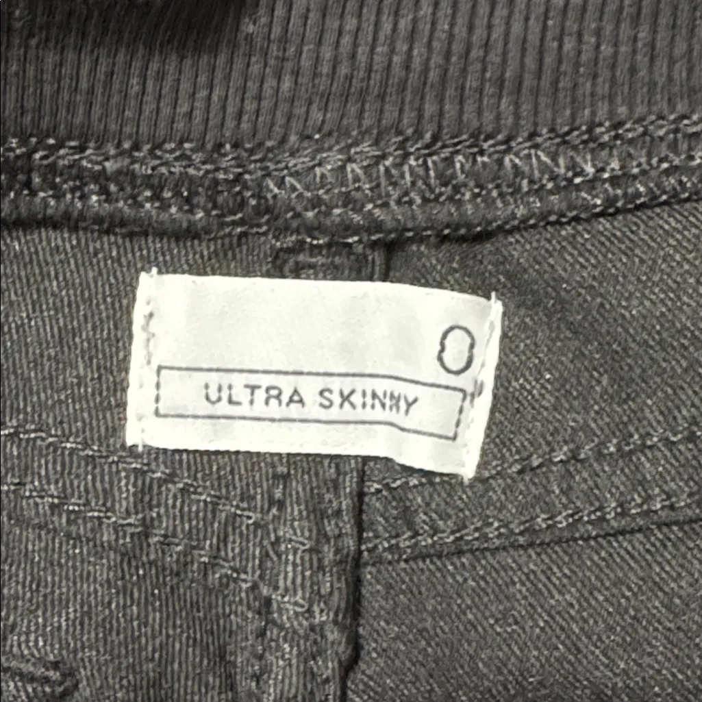 Gap 1969 Japanese Stretchy Slim Skinny Drawstring Waist Black Jogger Jeans sz 0 - Image 8