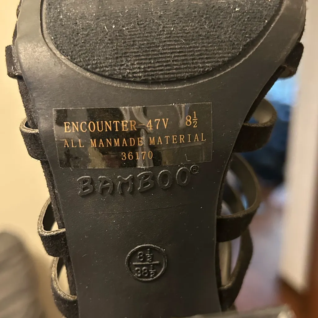 Bamboo‎ Women’s Black Widow Chunky Encounter 47V Heels Size 8.5 - Image 5