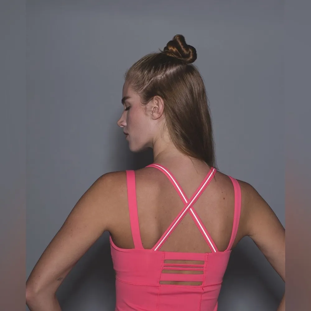 Lululemon Happy Strappy Athletic Tank Top in Pink Lemonade 12 L XL - Image 2