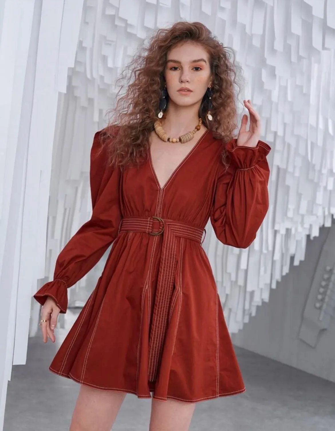 SheIn Flared Hem Dress - Image 3