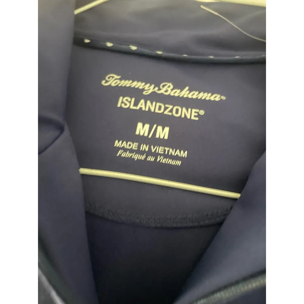 Tommy Bahama AUBREY ISLANDZONE ZIP MOCK DriWic in Navy, A27 - Image 4