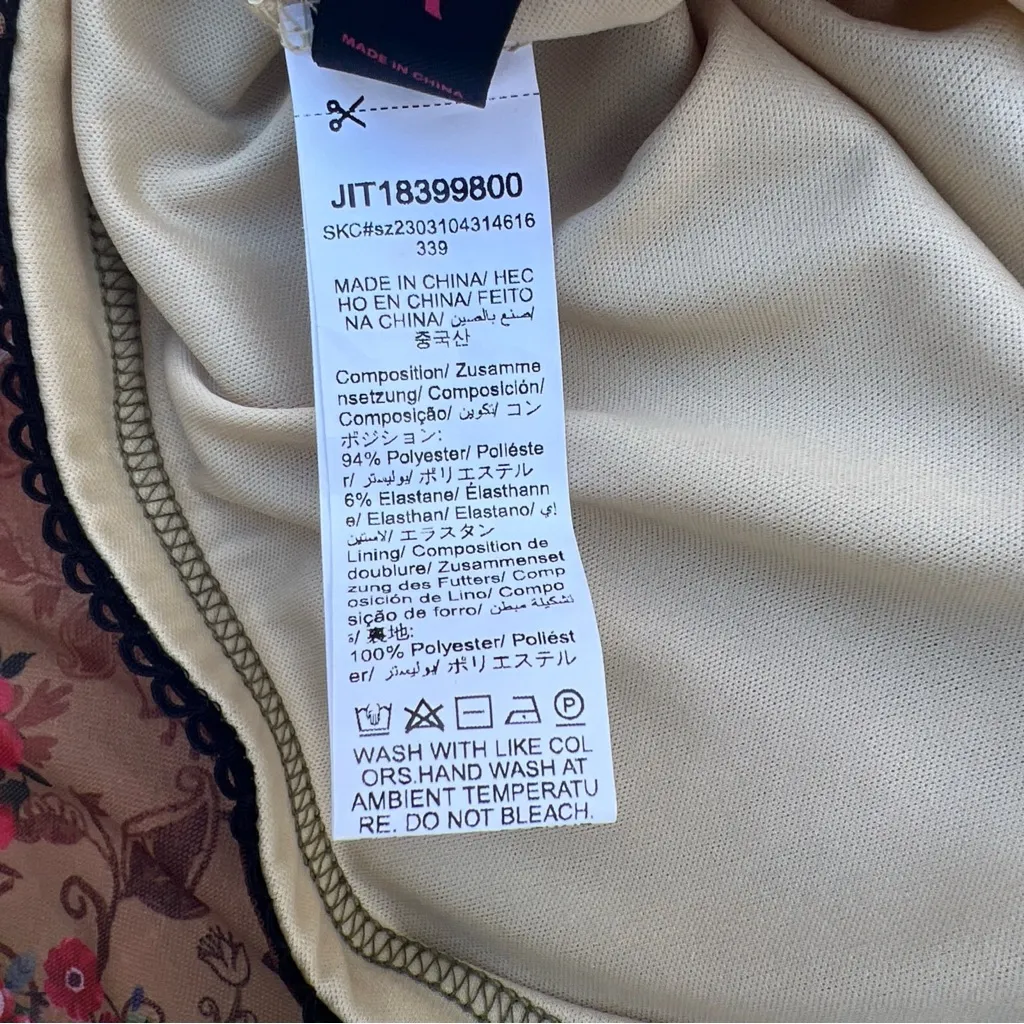 ROMWE Grunge Floral Lettuce Trim Mesh Overlay Mermaid Hem Skirt|Sz:M US:6 EUR:38 - Image 13