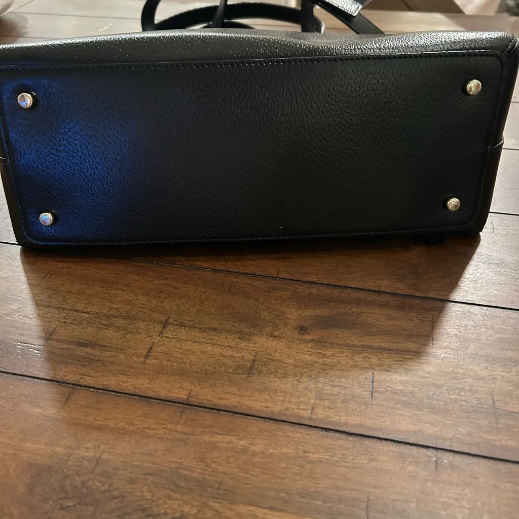 Kate Spade New York Black Bow Saffiano Leather Julita Kirk Park Satchel Bag - Image 7