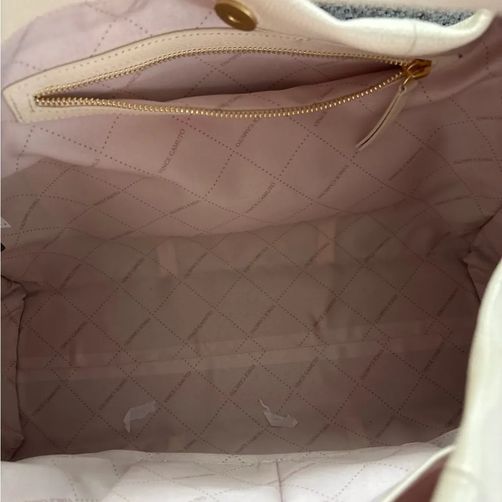 Vince Camino Lisha Leather Large bag Cream Leather Shoulder Bag - Image 7