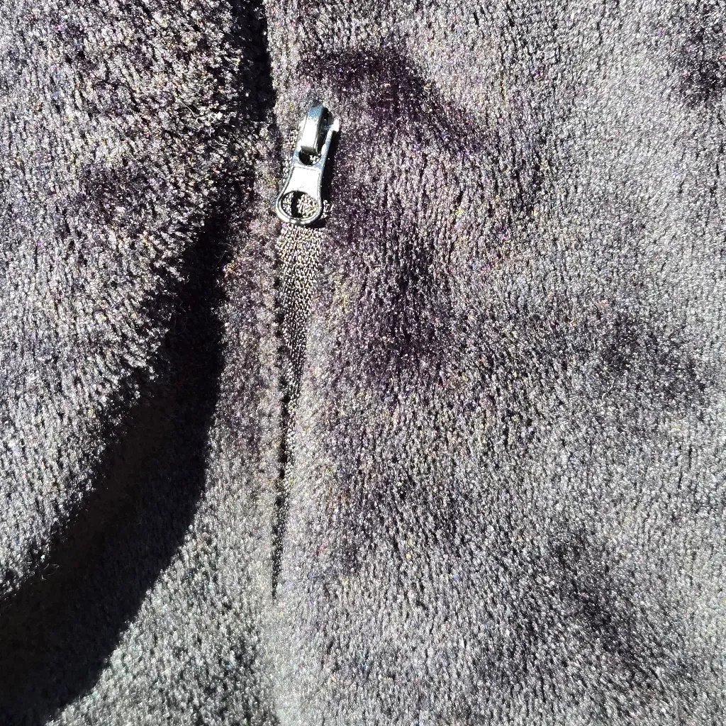 Daisy Fuentes Fit Jacket Black Fleece Hoodie 1X Full Zip - Image 3