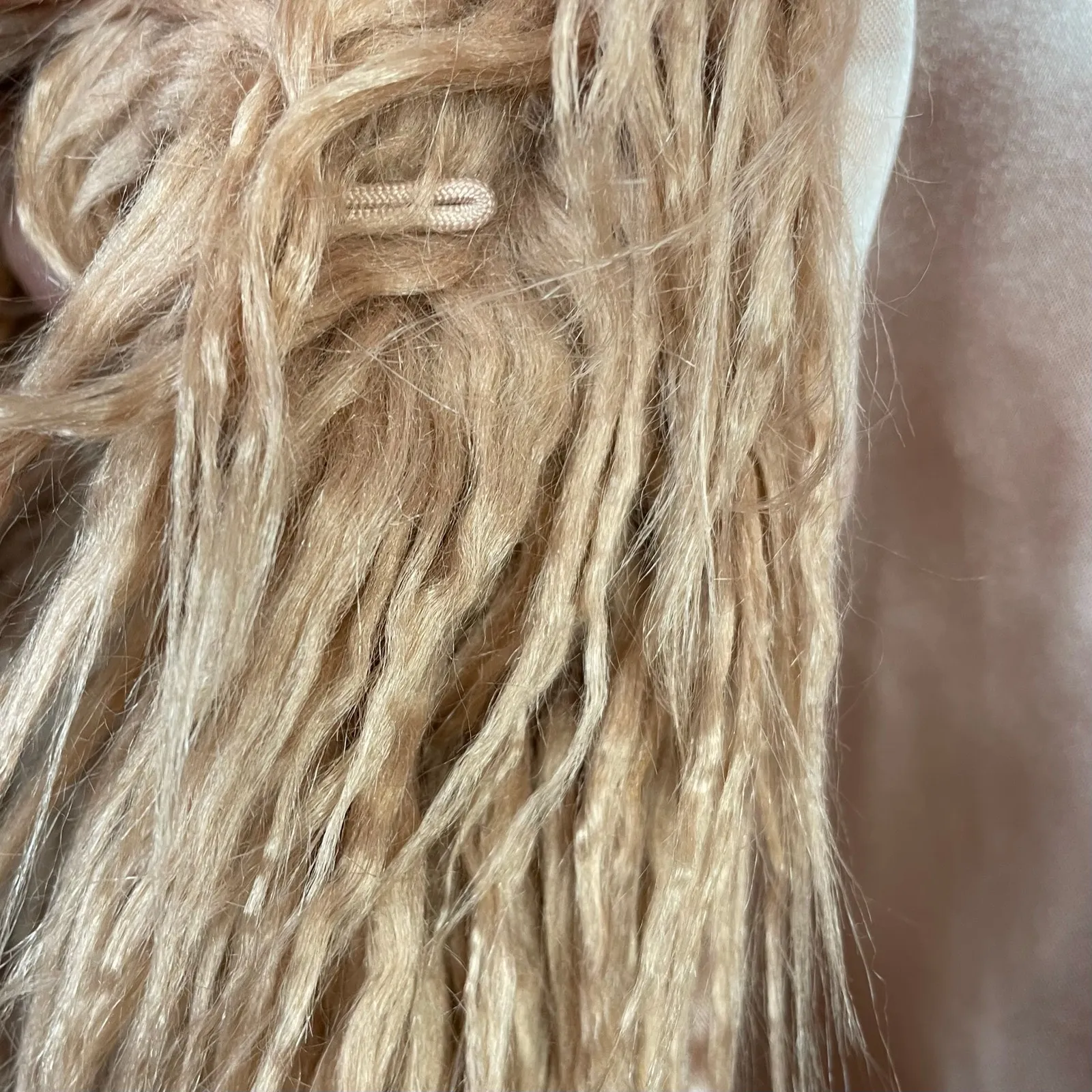 1.State 1State Faux Fur Shaggy Cropped Jacket Mauve Rose Pink Glam Fun womens L - Image 6