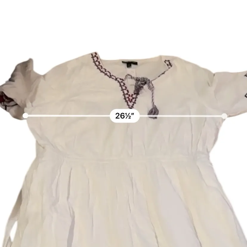 Lane Bryant Boho White & Purple Embroidered Tassel Midi‎ Dress Sz 26 NEW - Image 11