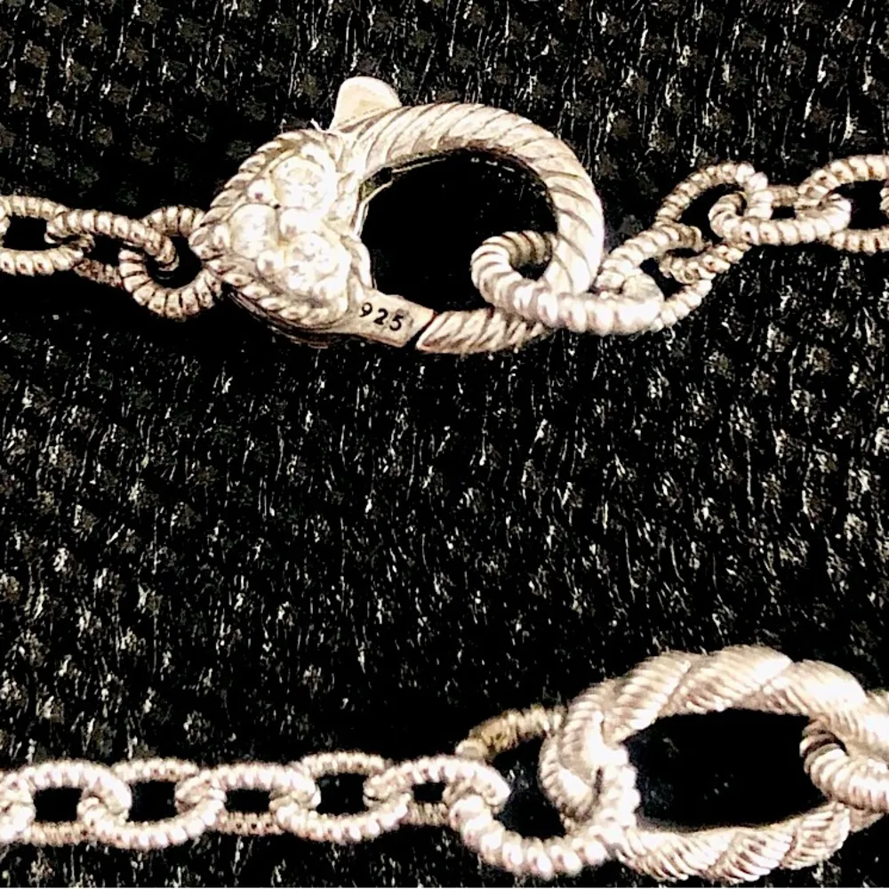 Judith Ripka Sterling Silver Rope and Pearl Station Long Chain Necklace - Image 7