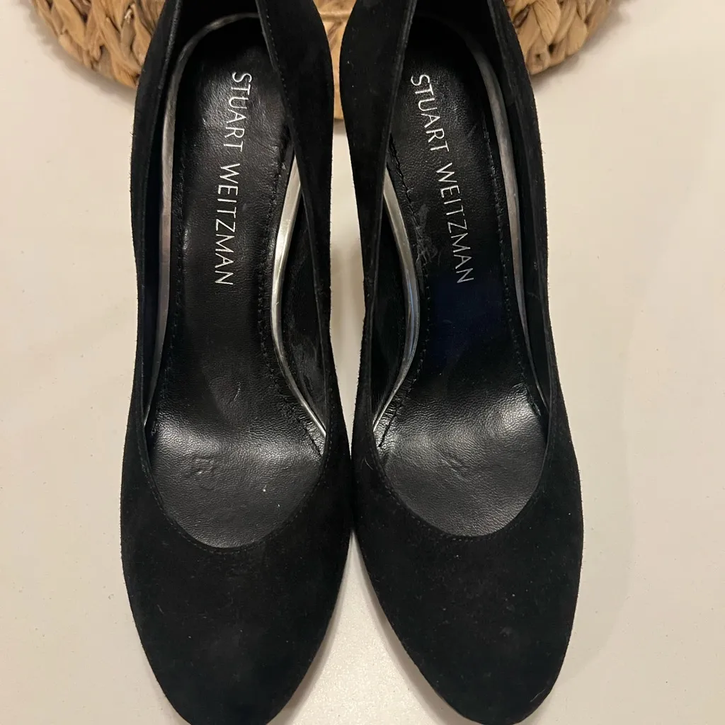 Stuart Weitzman  tune suede round toe pump 6 - Image 5