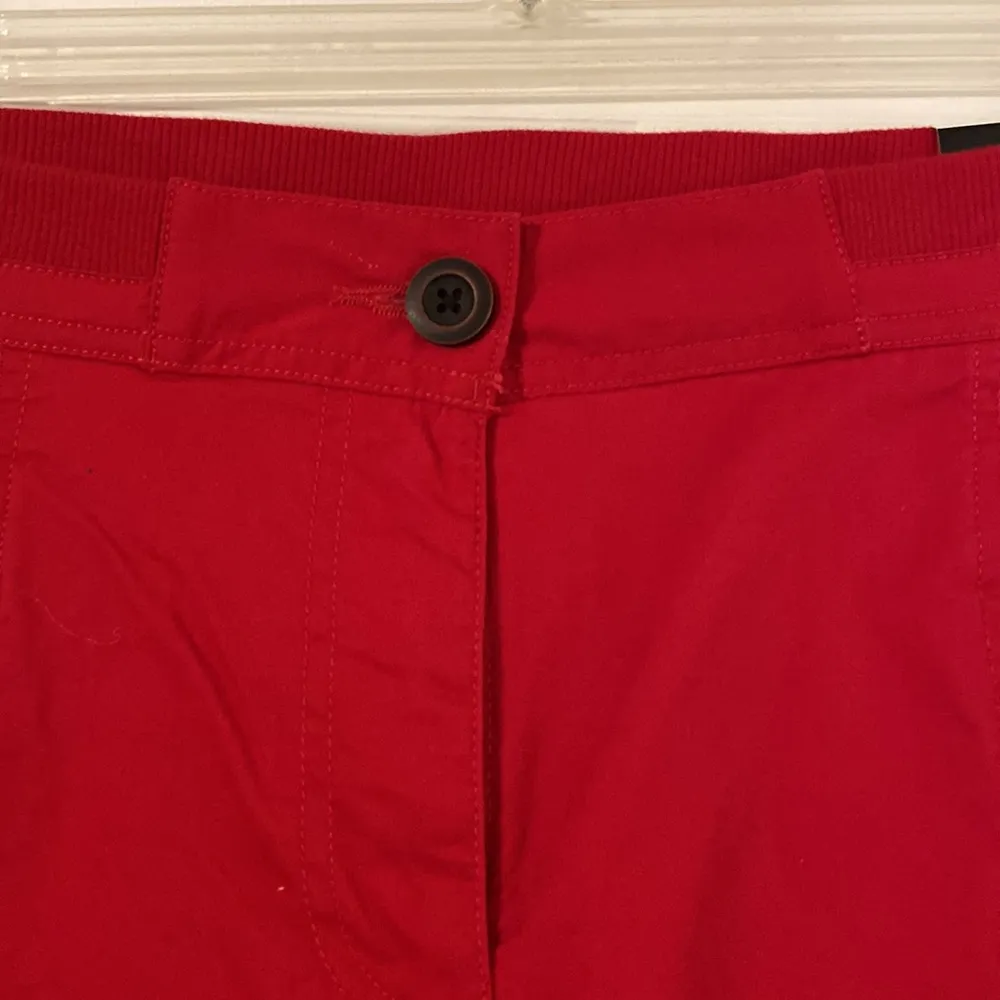 Kim Rogers Comfort Waist Crop Pants size 12 brand new color red two front pocket - Image 6