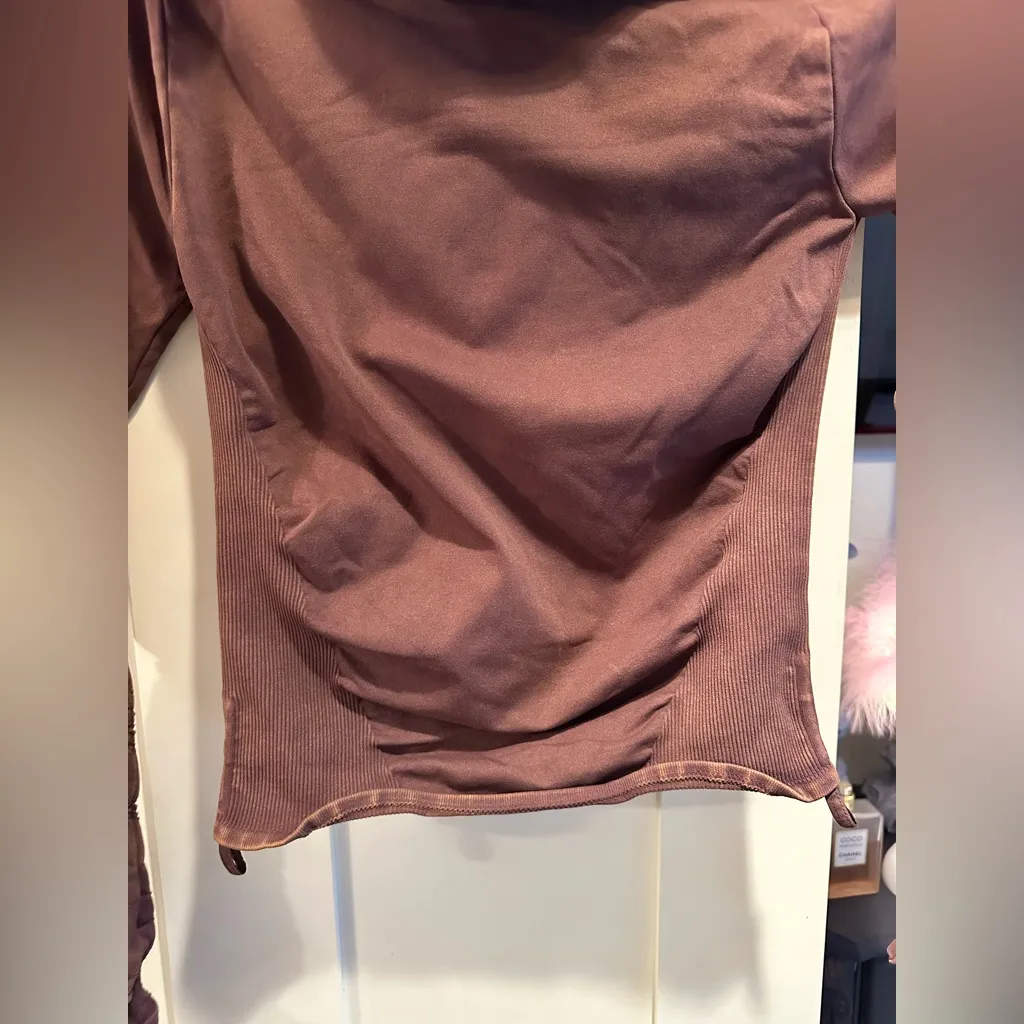 NWOT Free People Movement Good Karma Hoodie In Brown/Nutmeg Brown Size undefined - Image 8