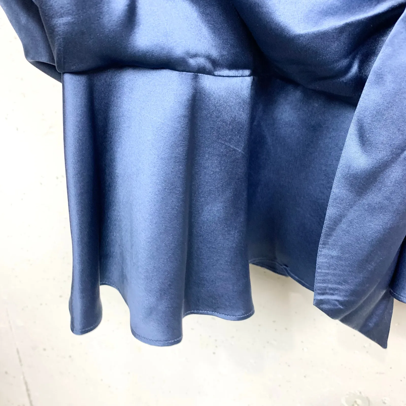 Veronica Beard Womens Agatha Ruched Long Sleeve Stretch Silk Dress Blue Size 14 - Image 13