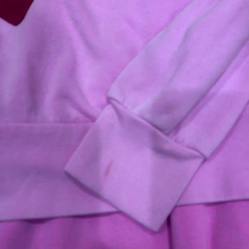 Aviator Nation Rare Neon Pink Heart Stitch Set Hoodie Zip up And Sweatpants XS - Image 9