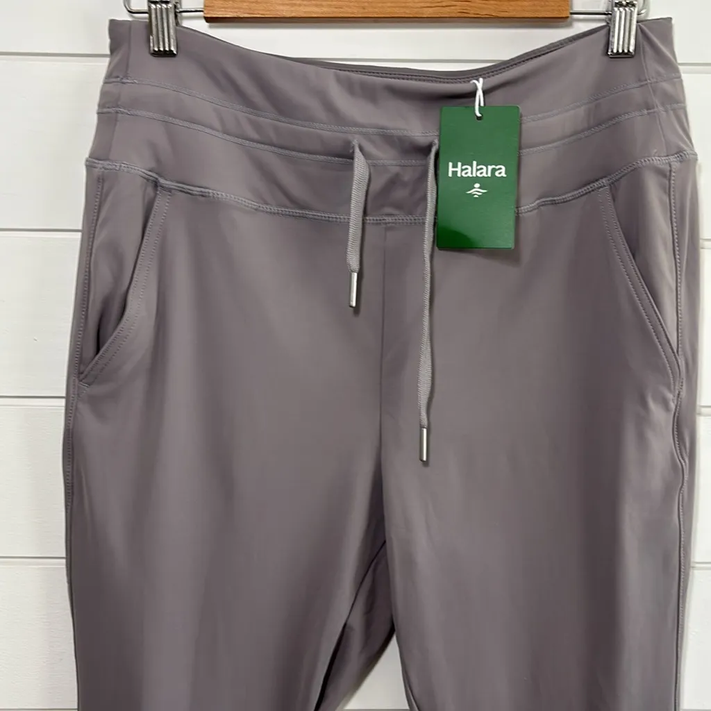 Halara High Waisted Drawstring‎ Side Pocket Plain Full Length Joggers Size L - Image 5