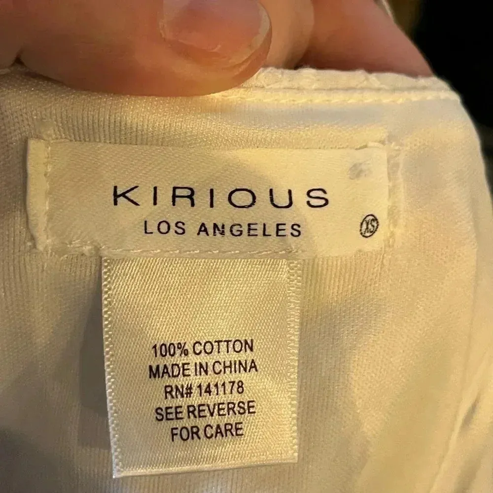 NWT Kurious tie back ruffle sleeve floral tank XS - Image 4