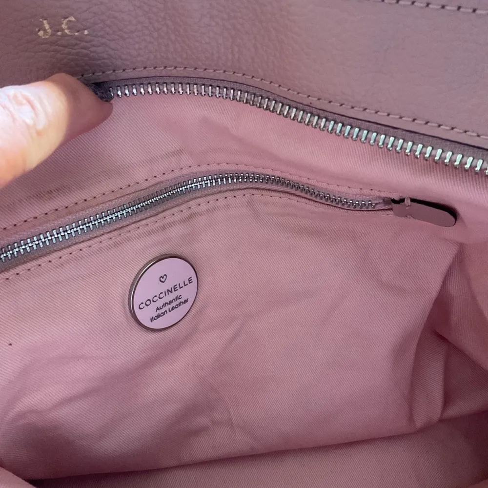 Coccinelle Soft Italian Leather Tote Bag Pink - Image 4