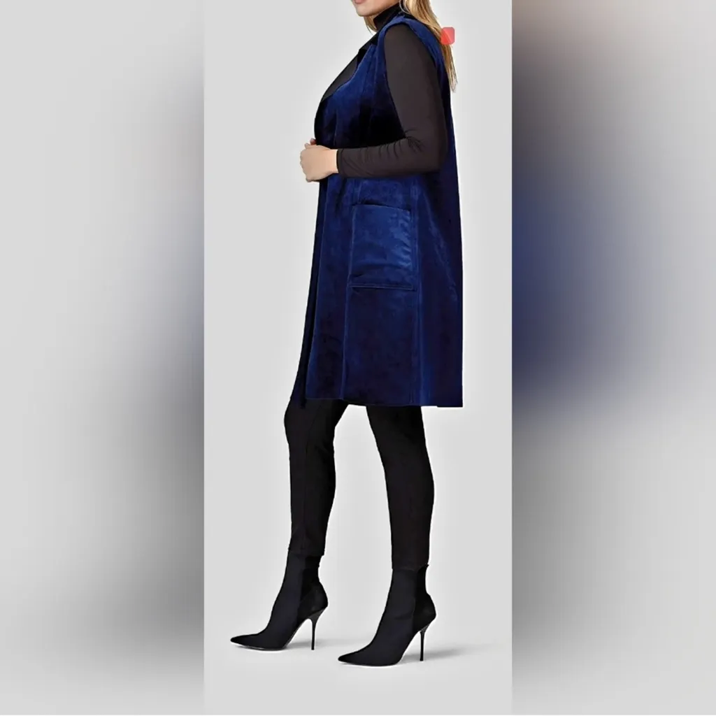 Chiara Boni velvet Hana long vest - Image 4