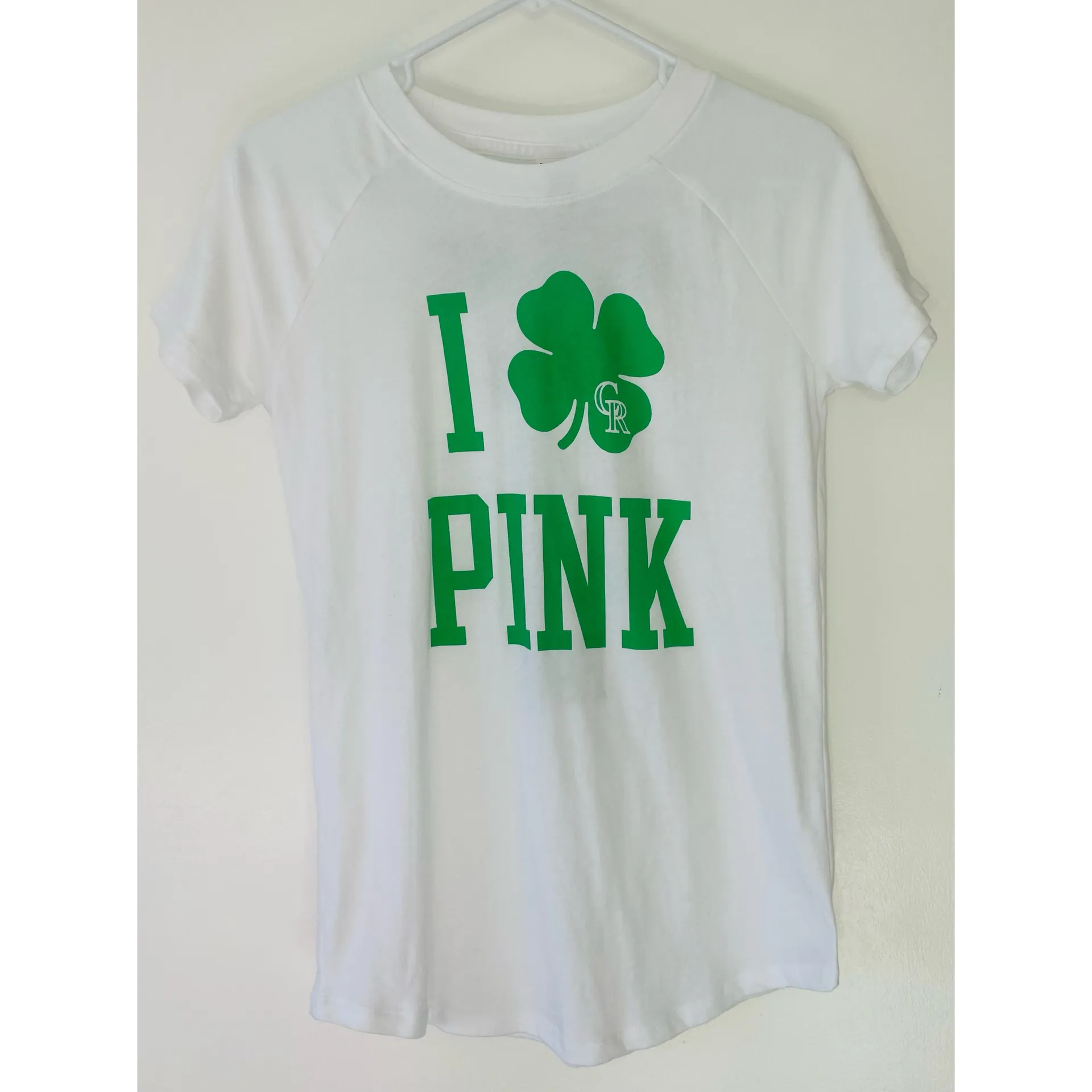 Pink Victoria’s Secret Colorado Rockies Shamrock Tee - Image 7
