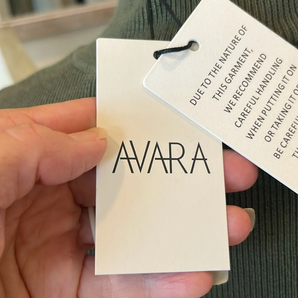 Skies are Blue Marcia Olive Green Pleated Sweater Tank Maxi Dress New - Image 9