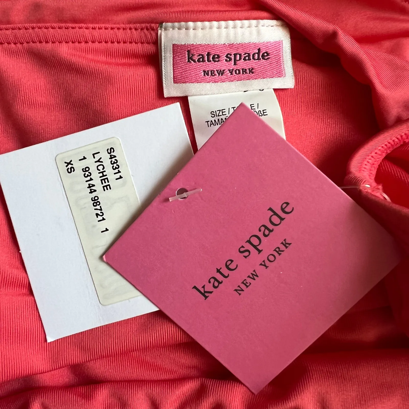 Kate Spade New York Lychee Bikini Bandeau Swim Top, XS - Image 4