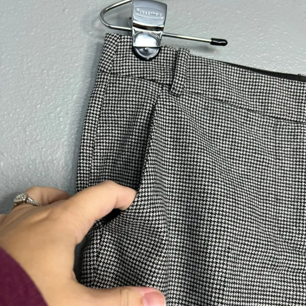 Tibi Houndstooth Crop‎ Ankle Pant Trousers Straight Leg 30 Waist - Image 3