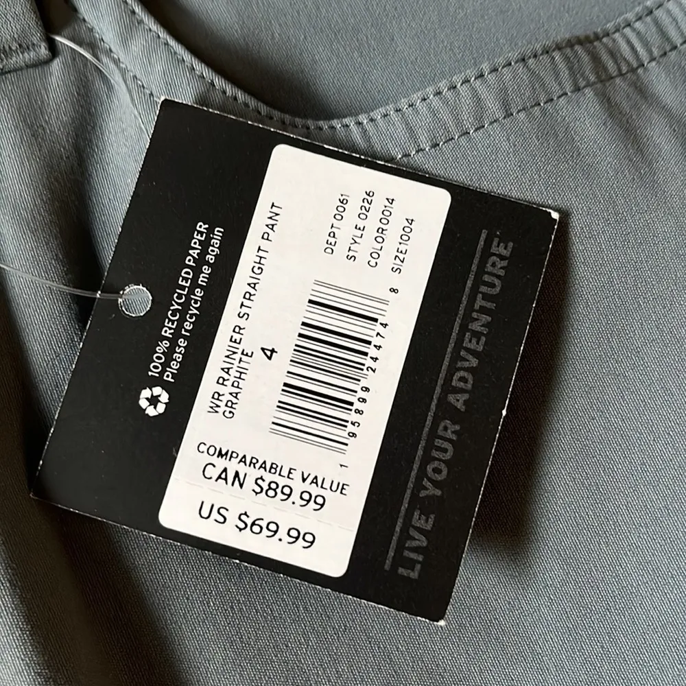 Eddie Bauer  Women's Rainier Pants straight pant graphite size 4 - Image 4