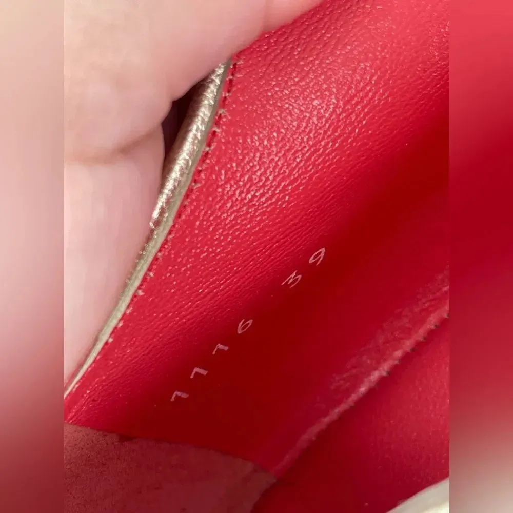 Pas de Rouge open toe shoes size 39 /8.5 Gold - Image 9