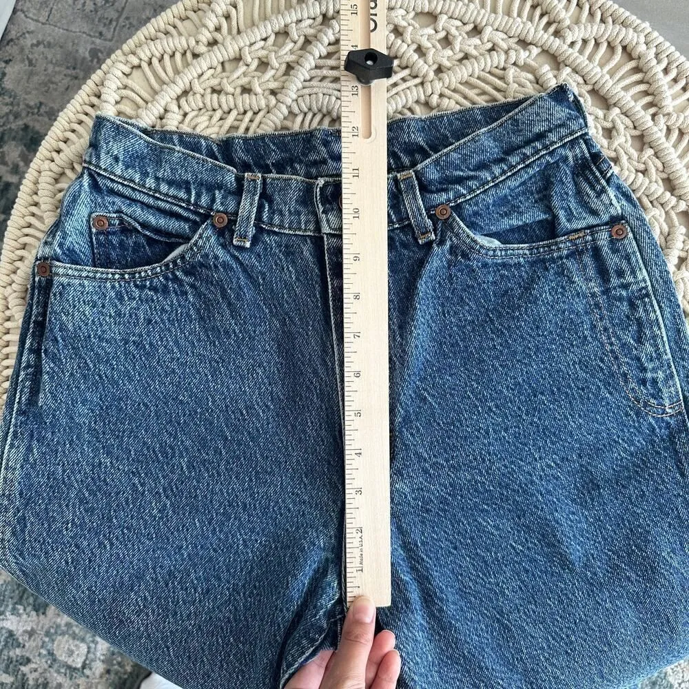 Vintage Lee Jeans Womens 26 Waist High Waist Mom Acid Wash - Image 9