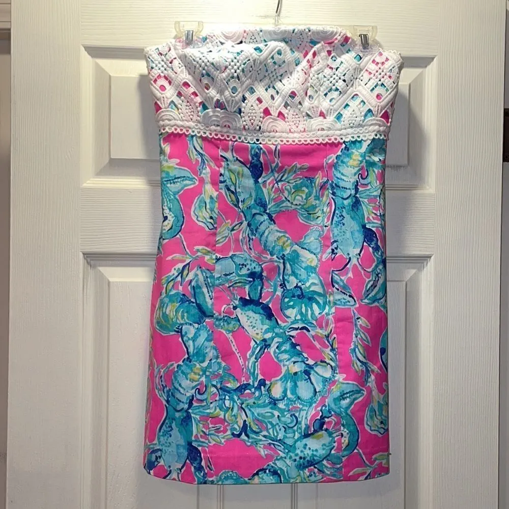 Lilly Pulitzer Brynn Lobsters in Love Dress - Image 3