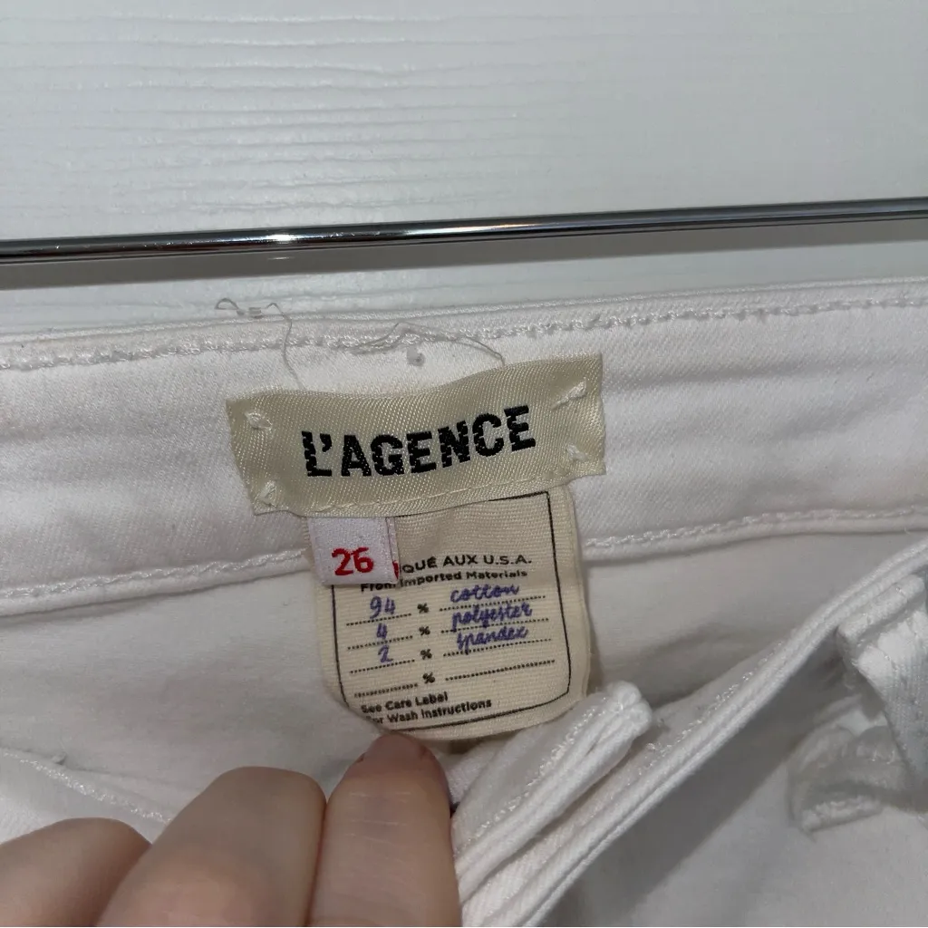 L'AGENCE High Waist Smoothing Stretch‎ Denim Ankle Crop Margot Skinny Jean 26 - Image 3