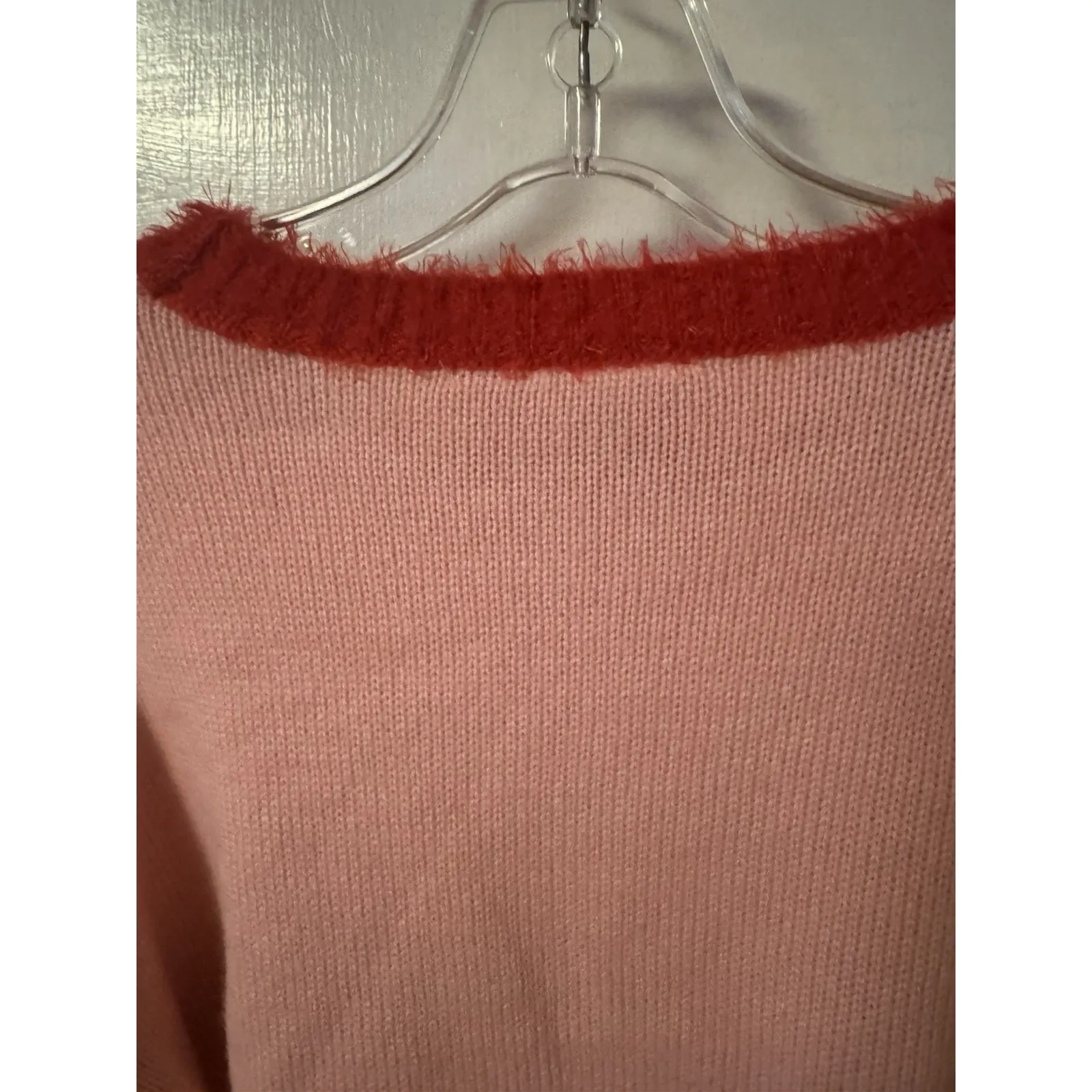 Strawberry Shortcake Women's Pink fuzzy collared Sweater w/Sequin Embellishments Size M - Image 12