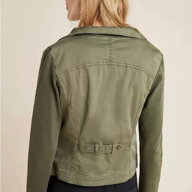 Women's Utility Jacket in Olive Green by Marrakesh from Anthropologie Size M - Image 2