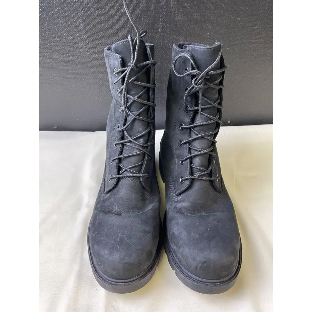 Timberland Women's Black Suede Leather Boots fold down/ Shoes Size 8 SKU 4916 - Image 2