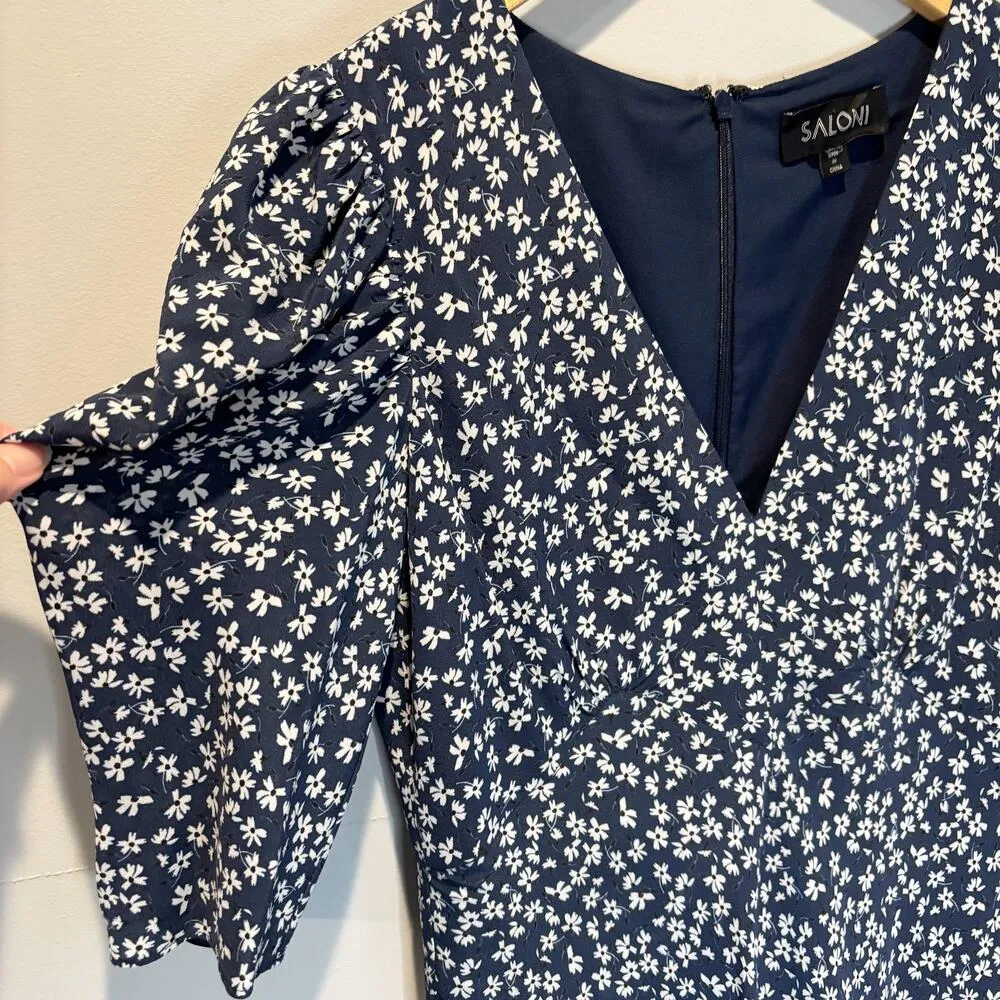 Saloni Colette Ditsy Floral Silk Mini Dress - Image 5