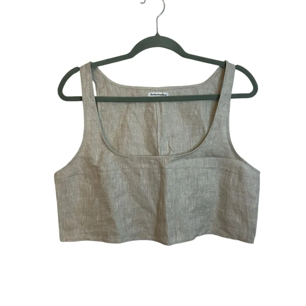 Reformation Adalyn Linen Top - Image 3