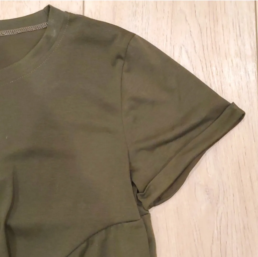 NWOT! Front Knot Khaki T - Image 4