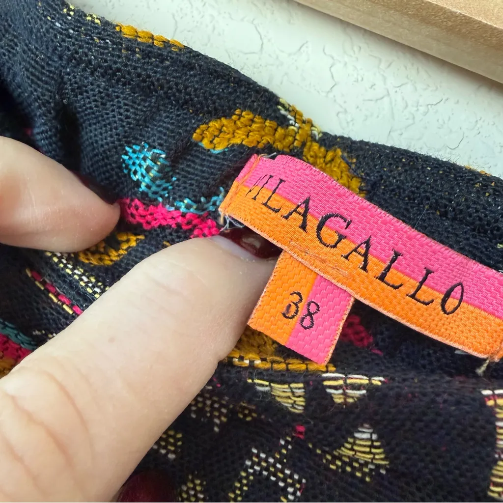 Vilagallo Statement Tapestry Pants – Size 38 Black - Image 3